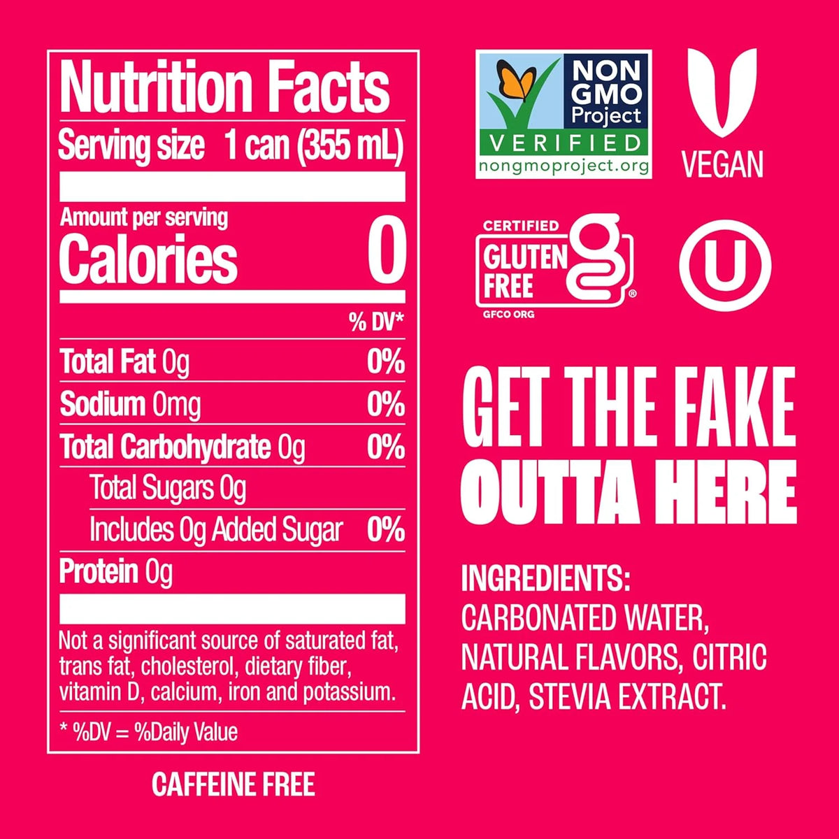 Zevia Zero Sugar Soda, Strawberry Lemon Burst, 12 oz Cans (8-Pack) – Naturally Sweetened, Zero Calorie Sugar Free Soda - Non-GMO Project Verified, Gluten-Free, Vegan